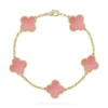Bracelet Vintage Motif 18 carats en Rhodochrosite Rose