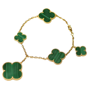 Van Cleef & Arpels — Bracelet Magic Alhambra Malachite, 5 motifs